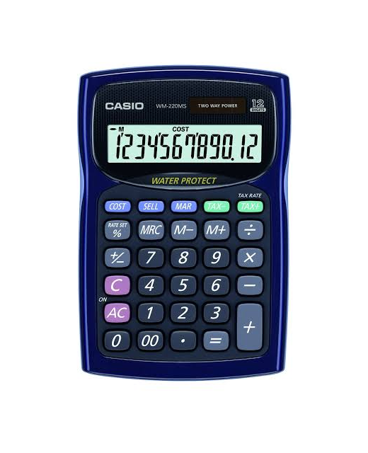 12 hane mavi suya toza dayanikli masa ustu hesap makinesi wm 220ms bu 367661.png