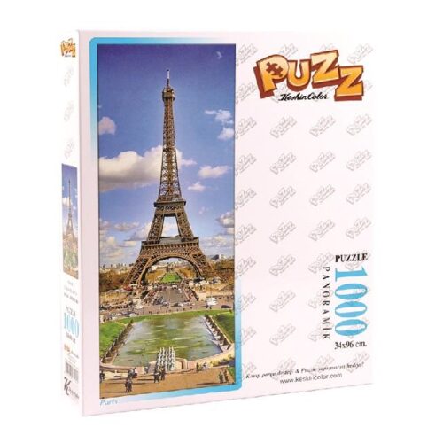 34X96Cm 1000 Parça Panoramik Puzzle Yapboz Paris (Toz Yapıştırıcı Hediyeli)