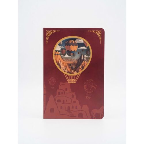 Vagon 3D Kapodokya Temalı Defter (Karışık Renk, 1 Adet)