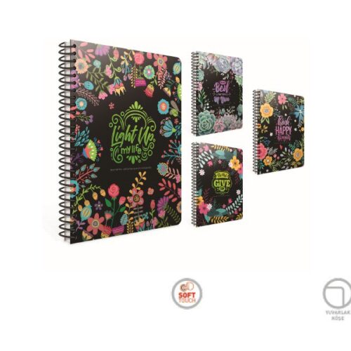 Best Notes Spiralli Karton Kapak Defter A4 100 Yaprak Çizgili (4 Lü Paket) 5090