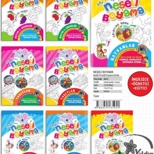 4E Karatay Boyama Neşeli 8 Li Seri-2015