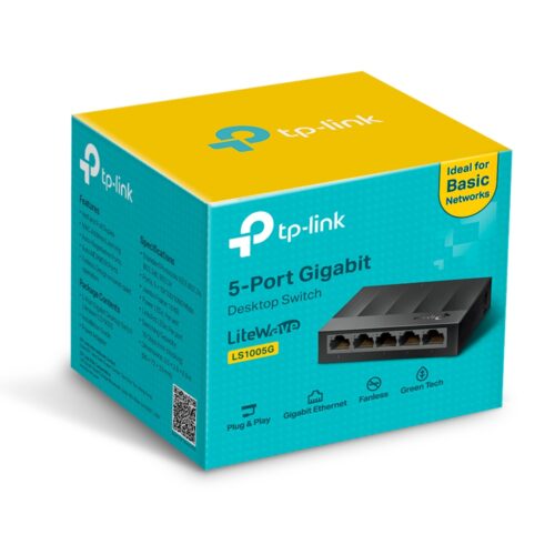 5 Port 10-100-1000 Mbps Switch Plastik Kasa Ls1005G