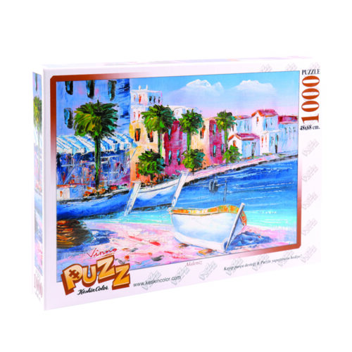 68X48Cm 1000 Parça Puzzle Yapboz Akdeniz (Toz Yapıştırıcı Hediyeli)