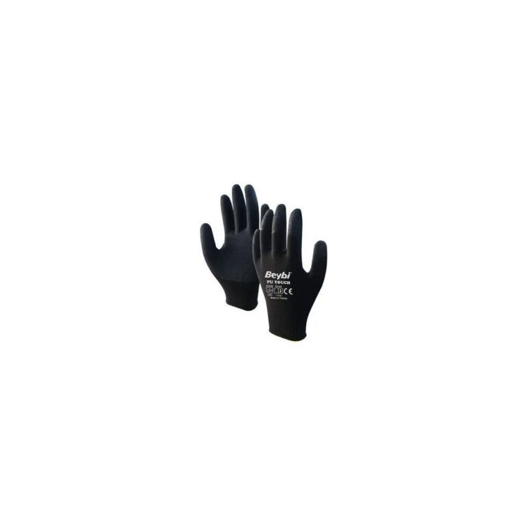 7 beden paket poliüretan kaplı pu touch siyah montaj eldiven İş eldiveni en388 3121x (12 li paket)