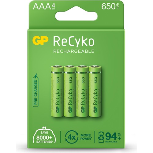 aaa 650 mah Şarjlı İnce kalem pil gp65aaahcem 2gbr4 (4 lü paket)
