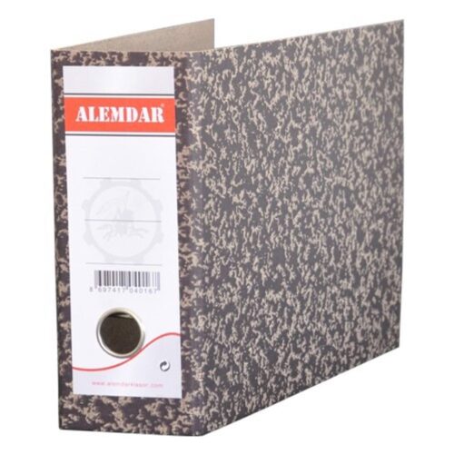 Alemdar Karton Telgraf Klasör Geniş Siyah (75 Li Paket)