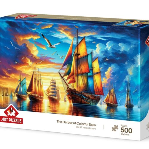Art Puzzle 500 Parça Puzzle Renkli Yelken Limanı 40504