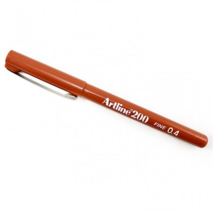 artline ek 200 fineliner ince uclu keceli kalem 0 4 mm kahverengi 12 li kutu 236733.jpg