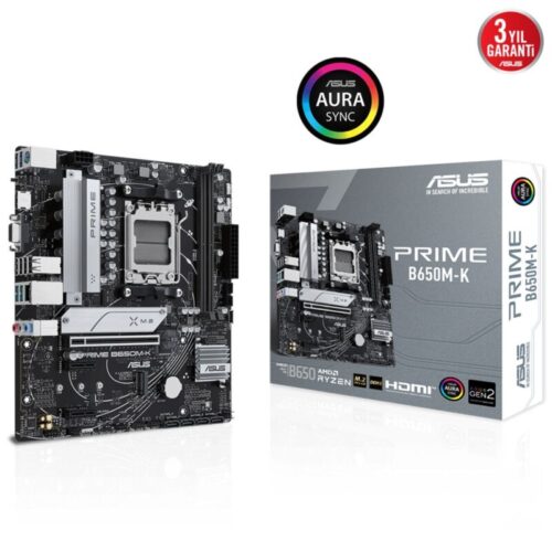 Prime B650M-K 6400Mhz(Oc) Rgb M.2 Am5 Matx Ddr5 Anakart