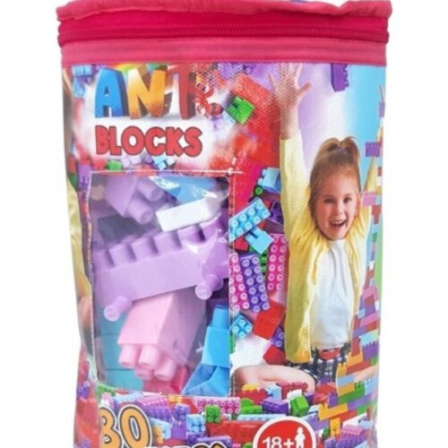 Asya Oyuncak Ant 80 Parça Çantalı Blocks Pastel Hp-082