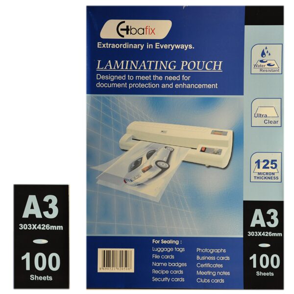 bafix 303 426 laminasyon filmi a3 125 micron 100 lu 1 paket 100 adet 232452.jpg
