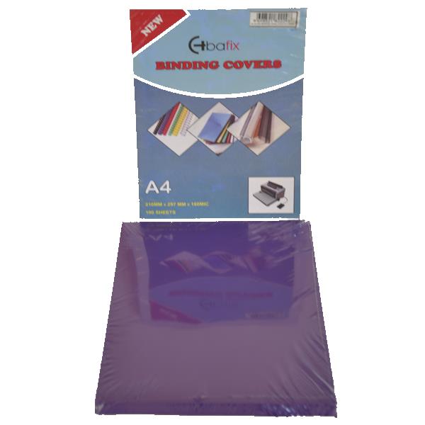 bafix a 4 pvc cilt kapagi 160 micron mat mor 100 lu 1 paket 100 adet 239652.jpg