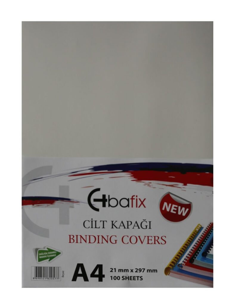 bafix a4 pvc cilt kapagi 160 micron mat beyaz 100 lu paket 516196.jpg