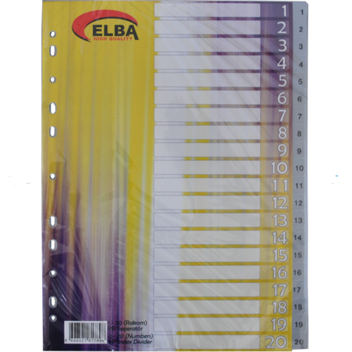 Bafix A4 Plastik Seperatör 1-20 Rakamlı