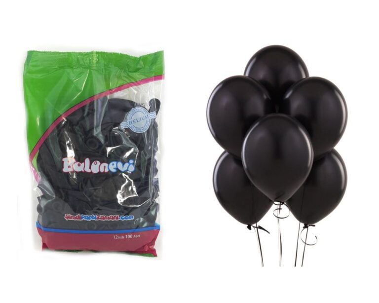 balonevi 12 baski balonu metalik siyah bbm12100 07 100 lu paket 423124.jpg