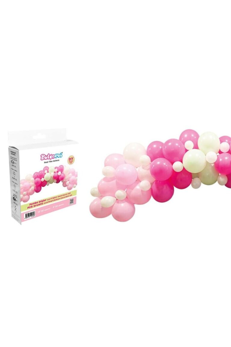 balonevi pembe dusler asorti balon dekorasyon seti 70 li 485480.jpg