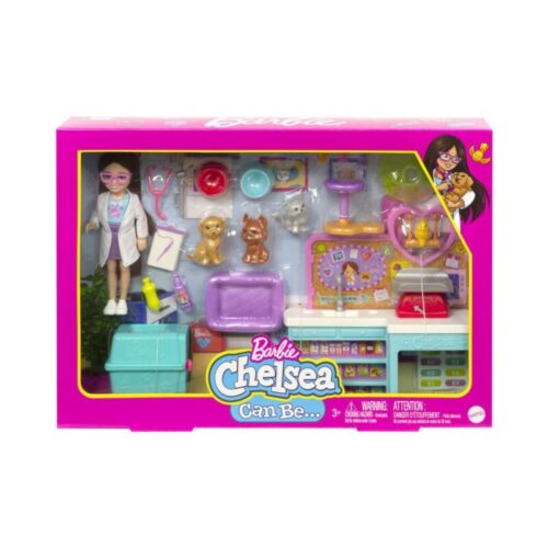 Barbie Oyuncak Chelsea Meslekleri Öğreniyor Veteriner Oyun Seti Hgt12