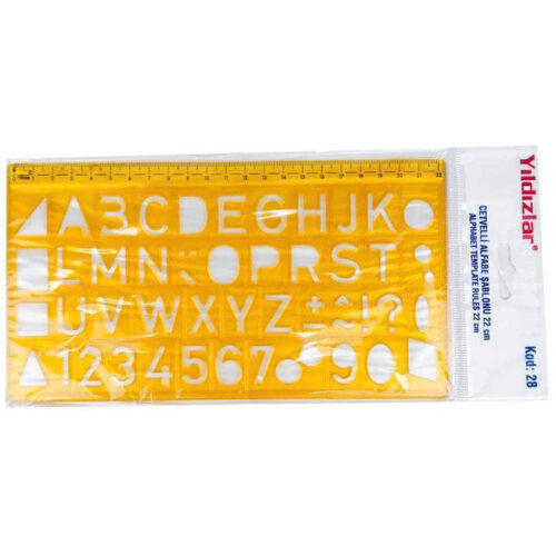 Beş Yıldızlar Harf Şablonu 22 Cm 028