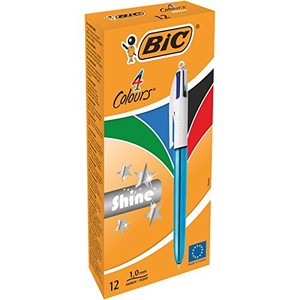 bic 949896 tukenmez kalem shine 4 colours mavi govde 12 li 1 paket 12 adet 181963.jpg