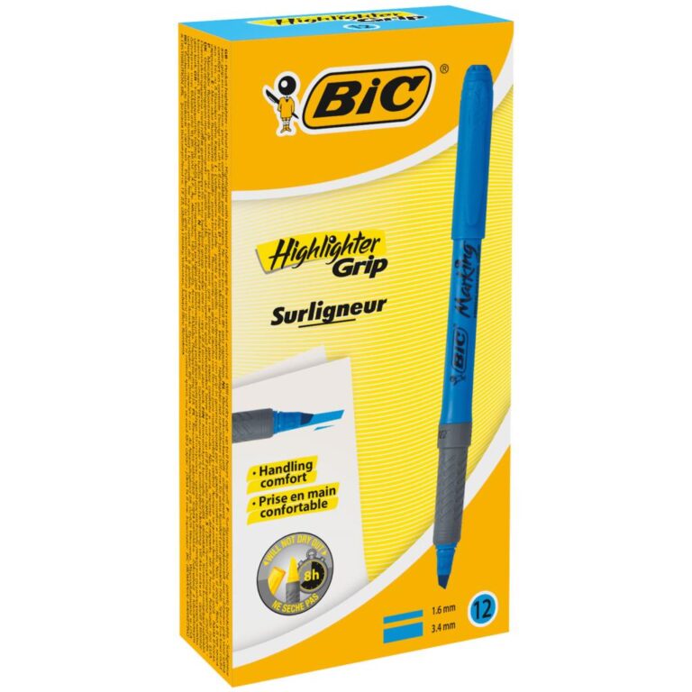 bic marking highlighter grip kalem tipi fosforlu isaret kalemi 1 6 3 4 mm mavi 12 li kutu 811931 325980.jpg