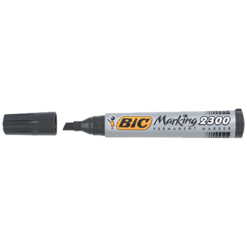 Bic Markör Kesik Uç Kalem Siyah 2300 8209263 (12 Li Paket)