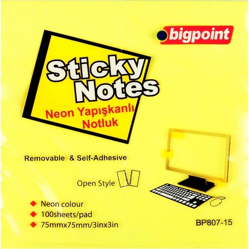 bigpoint yapiskanli not kagidi 75x75 mm neon sari bp807 15 12 li paket 461765.jpg