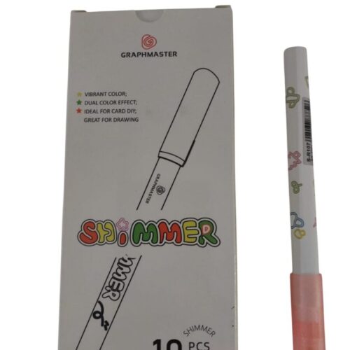 Brons Marker Kalem Işıltılı Ateş Kırmızı S-R107 (10 Lu Paket)
