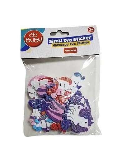 Bu-Bu Simli Eva Sticker Unicorn st0154