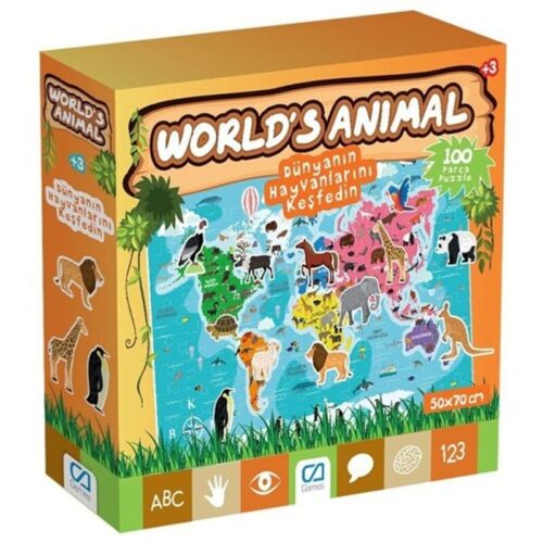 Ca Games Worlds Animal Çocuk Puzzle 5152