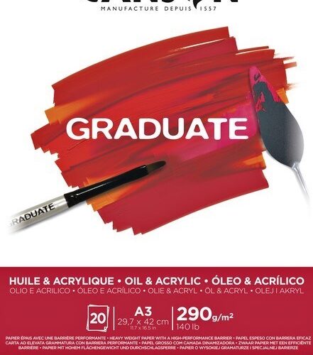 Canson A3 Çizim Bloğu (Çizim Defteri) Graduate Yağlı Boya Ve Akrilik 20 Yaprak 290 Gram 400110381