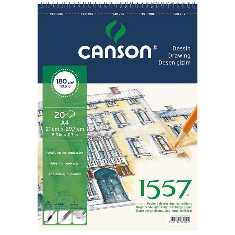 canson a4 1557 resim ve cizim blok 180 gr 20 yaprak resim defteri ustten spiralli fcns18020a4us 323743.jpg