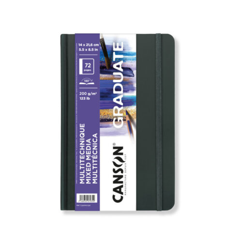 Canson Grd Mix Sert Kapak Çizim Defteri Beyaz 200 Gram Dikey 14X21,6Cm 72 Sayfa