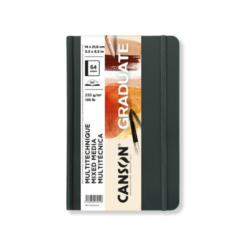 Canson Grd Mix Sert Kapak Çizim Defteri Nat 220 Gram Dikey 14X21,6Cm 64 Sayfa