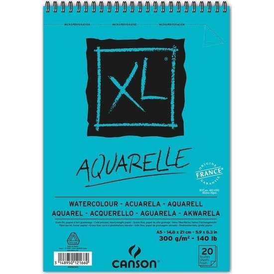 canson sulu boya resim defteri xl spiralli blok spp canxl aquarelle 20 sayfa a5 300 gram 400082843 374170.jpg