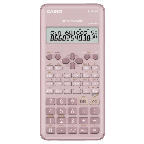 Casio Fx-82Ms-2-Pk-W-Dtf Versiyon Bilimsel Pembe Fonksiyonlu Hesap Makinesi