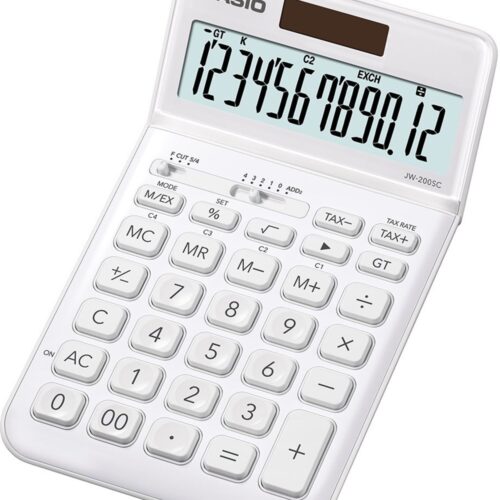 12 Hane Beyaz Masa Üstü Hesap Makinesi JW-200Sc-We