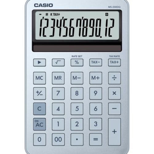 Casio Ms-200Dq-Bu 12 Hane Buz Mavisi Masa Üstü Hesap Makinesi