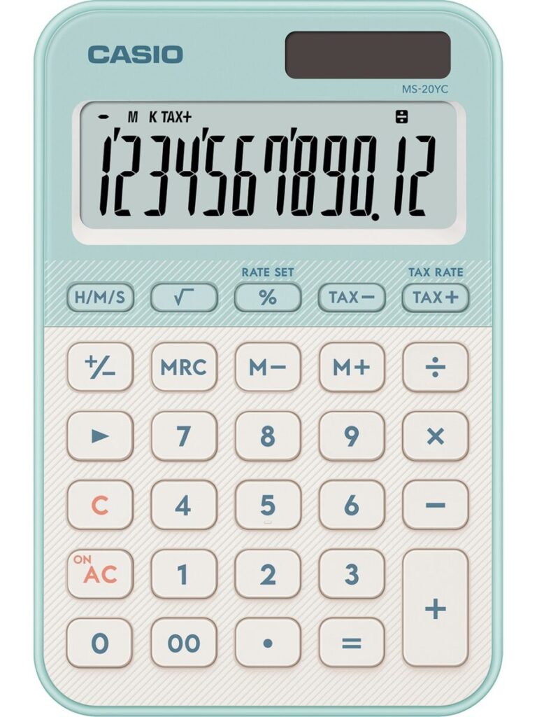 casio ms 20yc lg 12 hane pastel yesil beyaz masa ustu hesap makinesi 516779.jpg