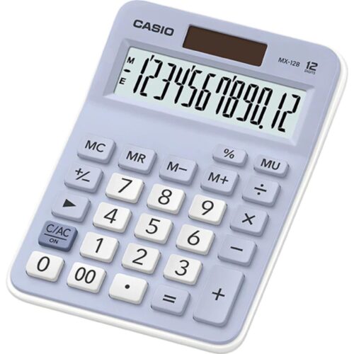 Casio Açık Mavi 12 Hane Masa Üstü Hesap Makinesi