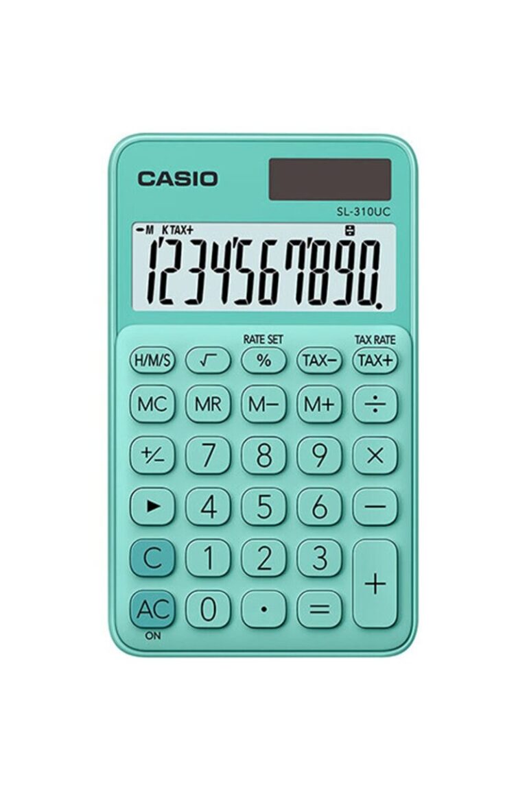 casio sl 310uc gn cep tipi 10 hane yesil hesap makinesi 431314.jpg