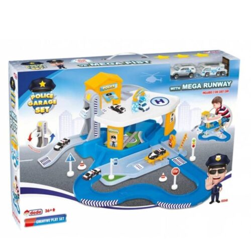 Dede Oyuncak 2 Katlı Polis Garaj Set ce Mega Pist 03348