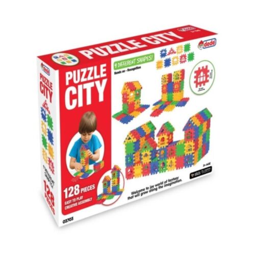 Dede Oyuncak Puzzle City Lego 128 Parça 03703