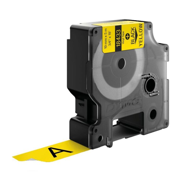 dymo 18433 rhino pro etiketi renkli vinil 19 mmx5 5 mt sari uzerine siyah 178451.jpg