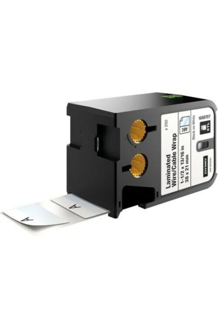 dymo 1868707 xtl esnek naylon etiketi 38 mm x 21 mm beyaz siyah 433208.jpg