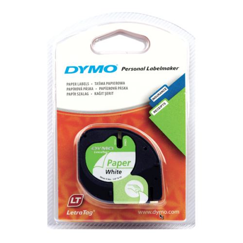 Dymo Letratag Kağıt Şerit 12X4 Mt Beyaz 91200 S0721510