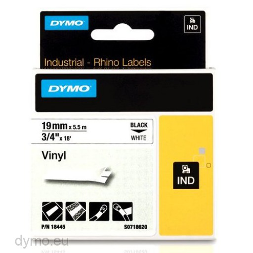dymo rhino pro etiketi renkli vinil 19 mmx5 5 mt beyaz uzerine siyah 18445 174906.jpg