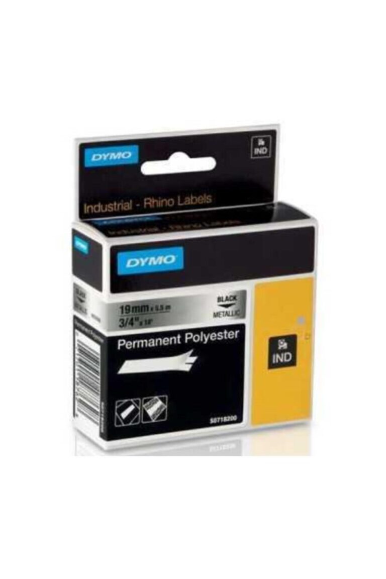 dymo rhinopro sabitpolyester serit 19mmx5 5metre metalik gri siyah 18787 384184.jpg