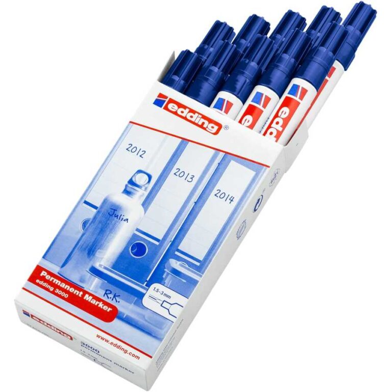 edding 3000 markor permanent kalemi 1 5 3 mm mavi yuvarlak uclu 10 lu paket 231462.jpg