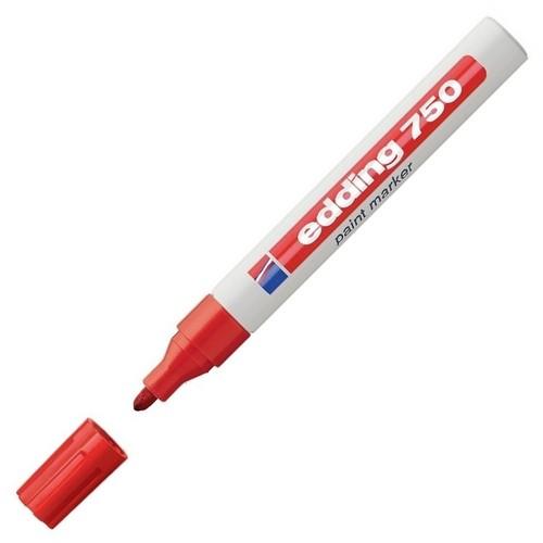 edding 750 markor boya dekor kalemi 2 4 mm kirmizi yuvarlak uclu 10 lu kutu 236921.jpg