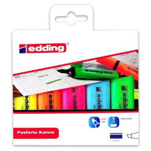Edding Fosforlu Kalem 5 Li Karışık ED344P599